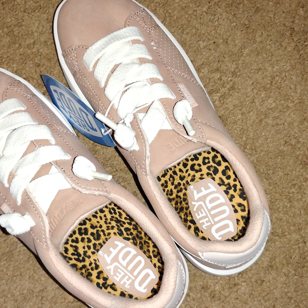 Hey Dude Women's Shoes in Pink and White